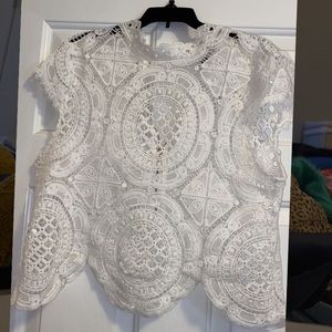 ALTERD STATE super cute white hand knitted top